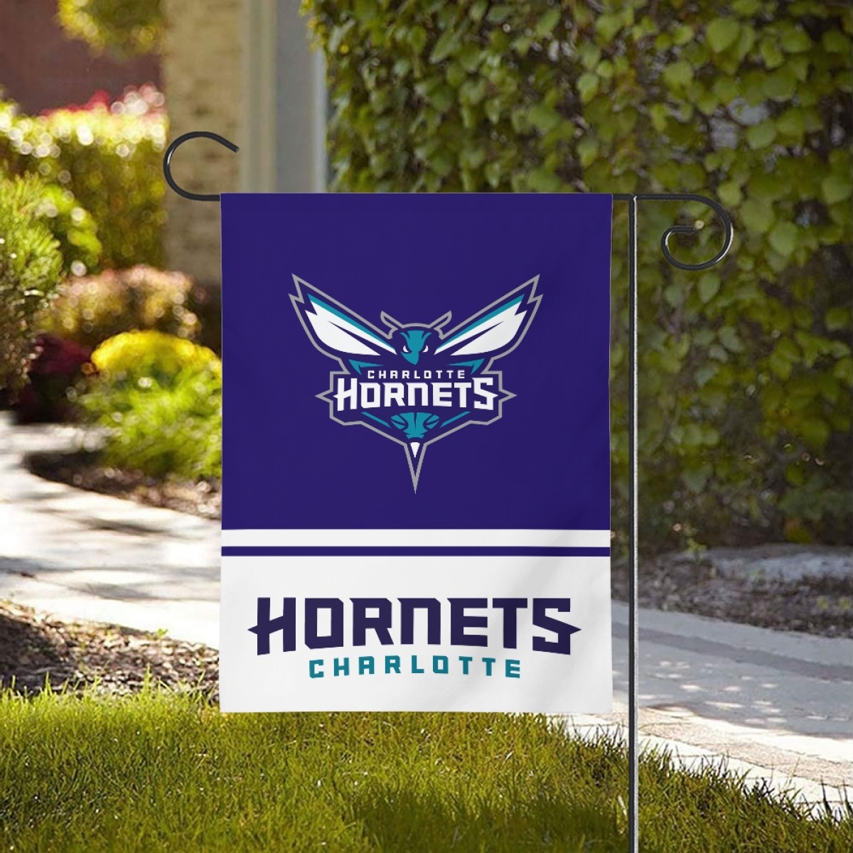Charlotte Hornets Double-Sided Garden Flag 001 (Pls check description for details)