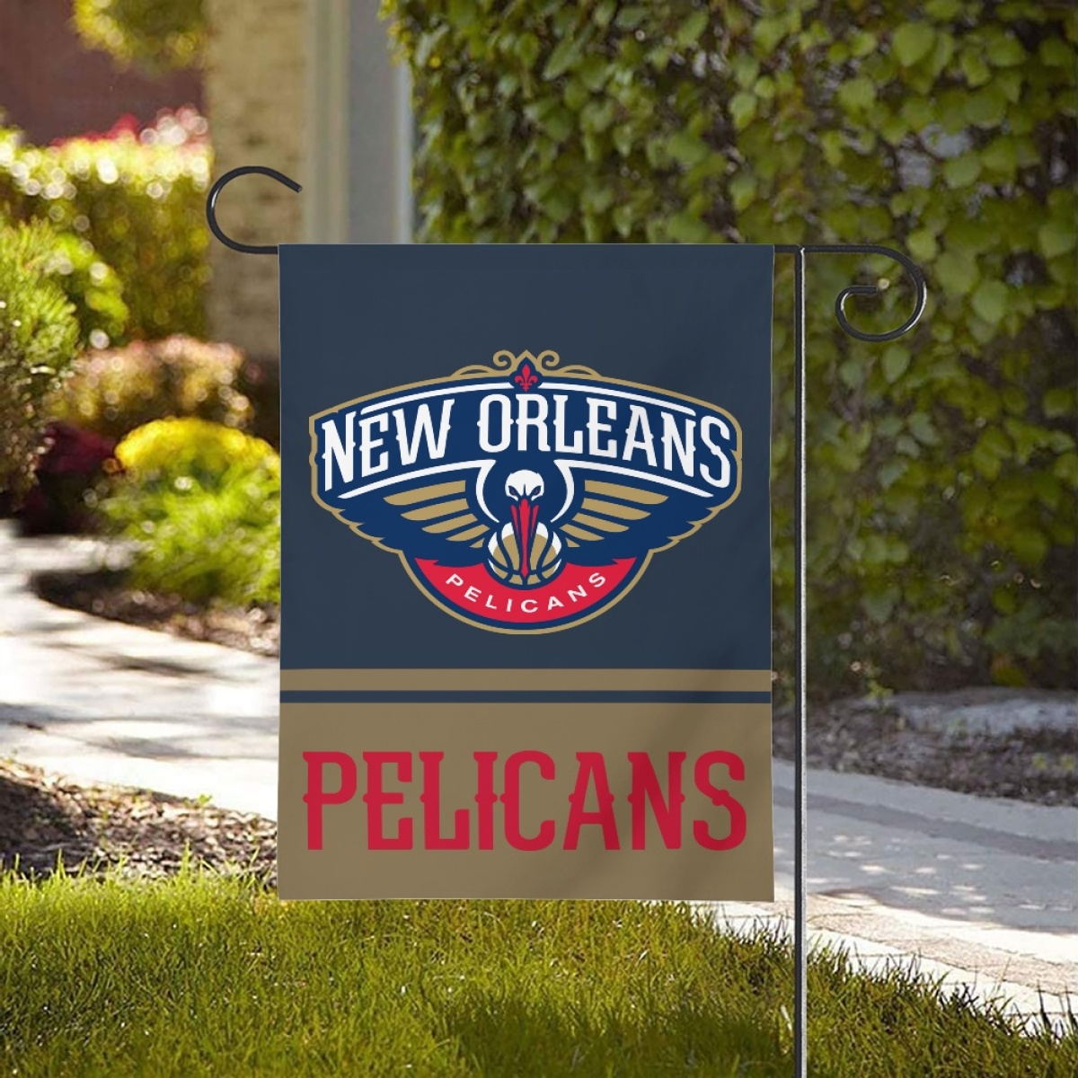 New Orleans Pelicans Double-Sided Garden Flag 001 (Pls check description for details)