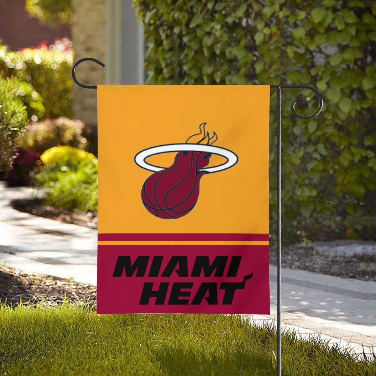 Miami Heat Double-Sided Garden Flag 001 (Pls check description for details)