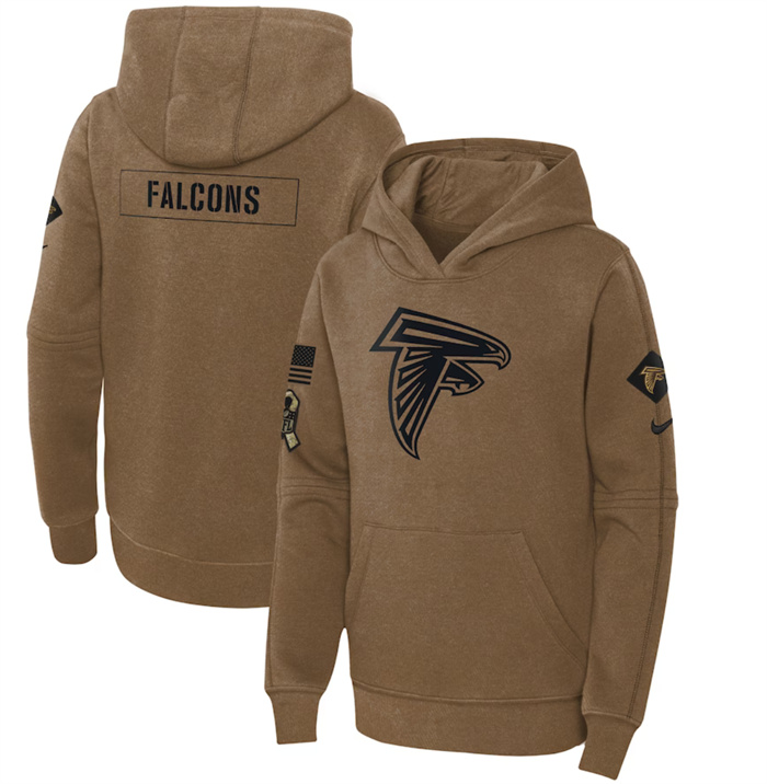 Youth Atlanta Falcons 2023 Brown Salute to Service Pullover Hoodie