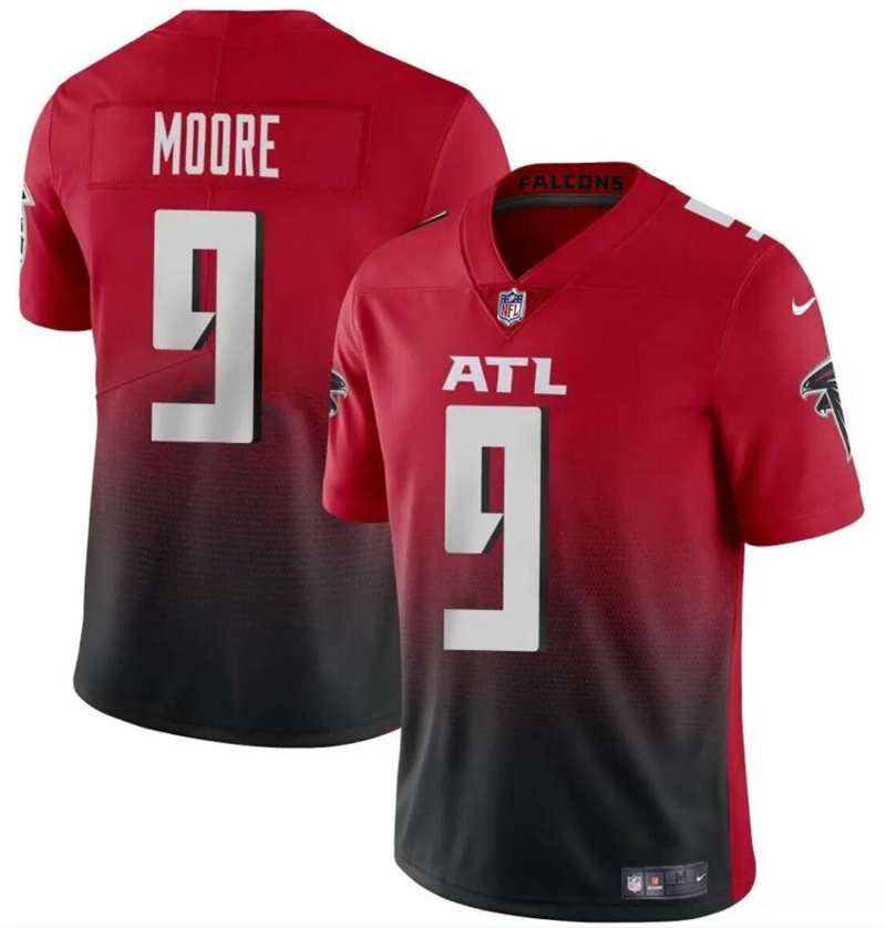 Youth Atlanta Falcons #9 Rondale Moore Red/Black Vapor Untouchable Limited Stitched Football Jersey