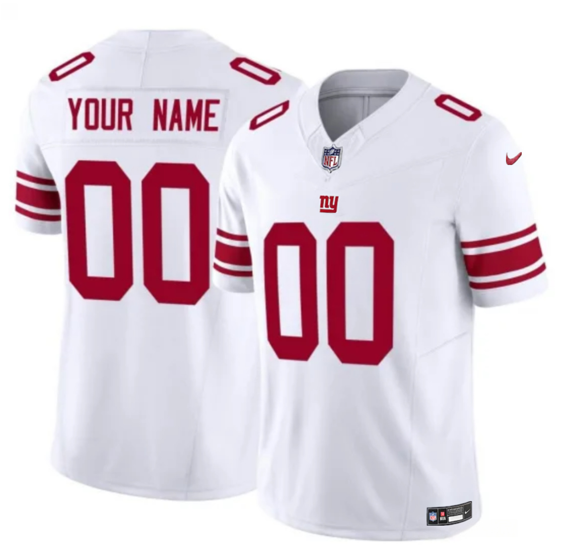 Youth New York Giants Active Player Custom White 2023 F.U.S.E Vapor Limited Stitched Football Jersey