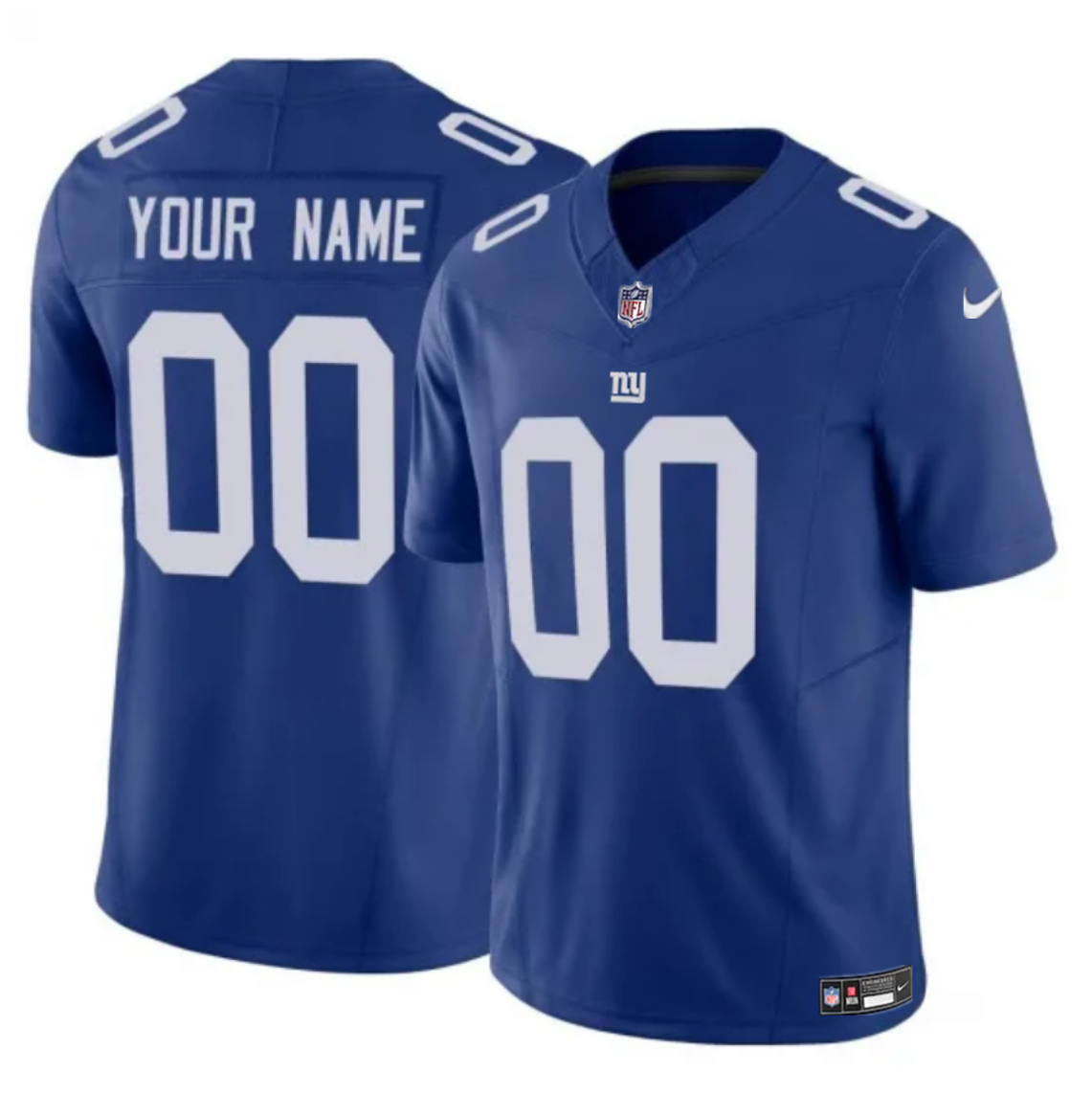 Youth New York Giants Active Player Custom Blue 2023 F.U.S.E Vapor Limited Stitched Football Jersey