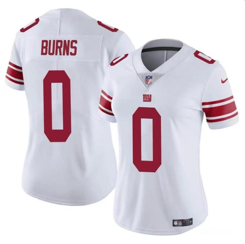 Women's New York Giants #0 Brian Burns White Vapor Stitched Jersey(Run Small)