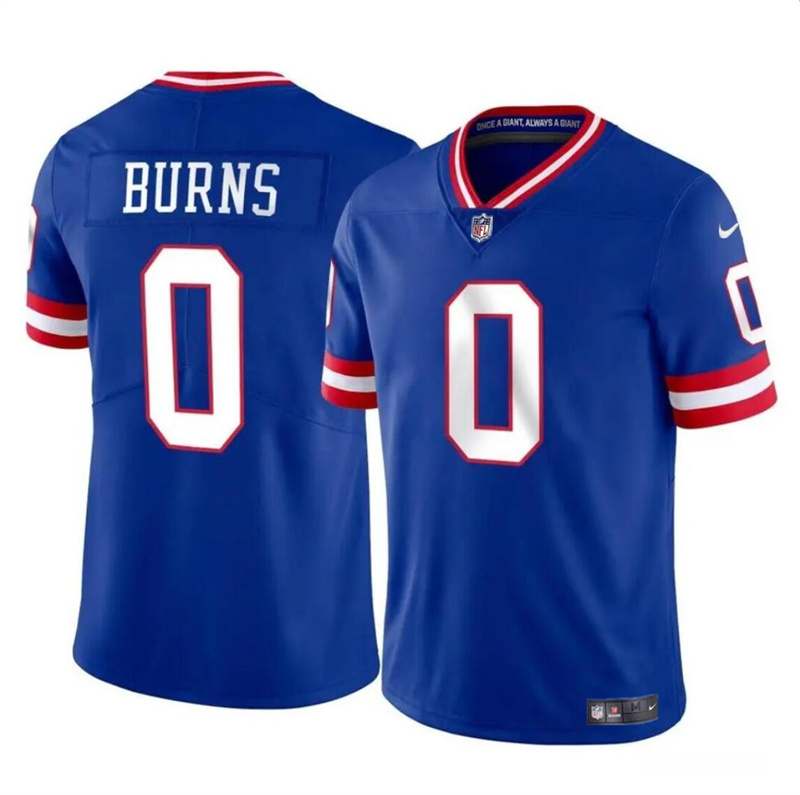 Youth New York Giants #0 Brian Burns Blue Vapor Throwback Stitched Jersey