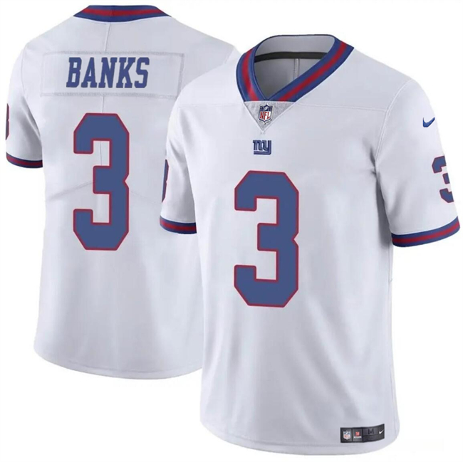 Youth New York Giants #3 Deonte Banks White Stitched Jersey