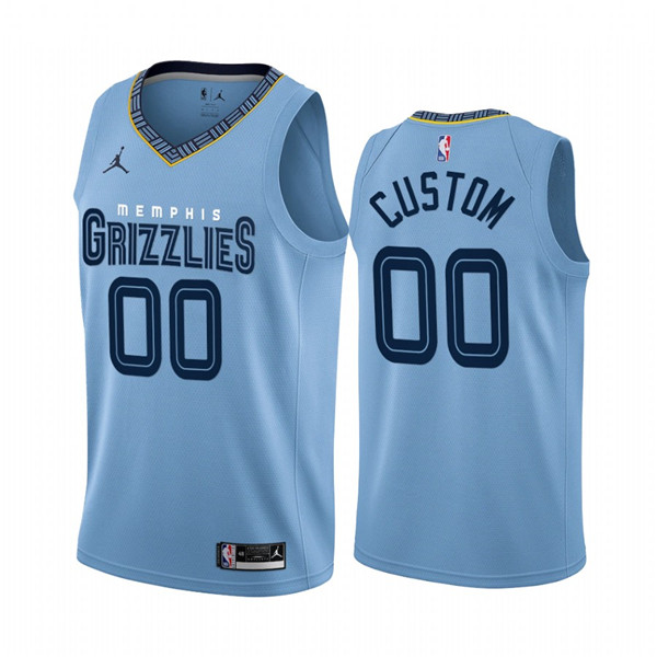 Youth Memphis Grizzlies Active Player Custom Blue Statement Edition Stitched Jersey
