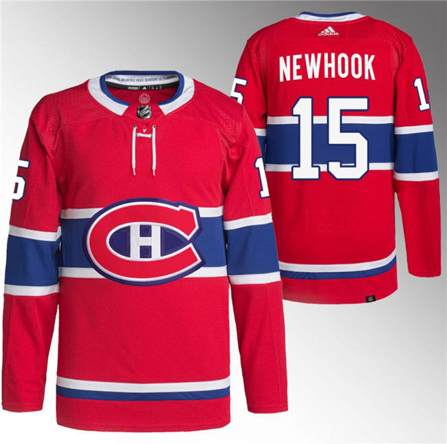 Men's Montreal Canadiens #15 Alex Newhook Red Stitched Jersey