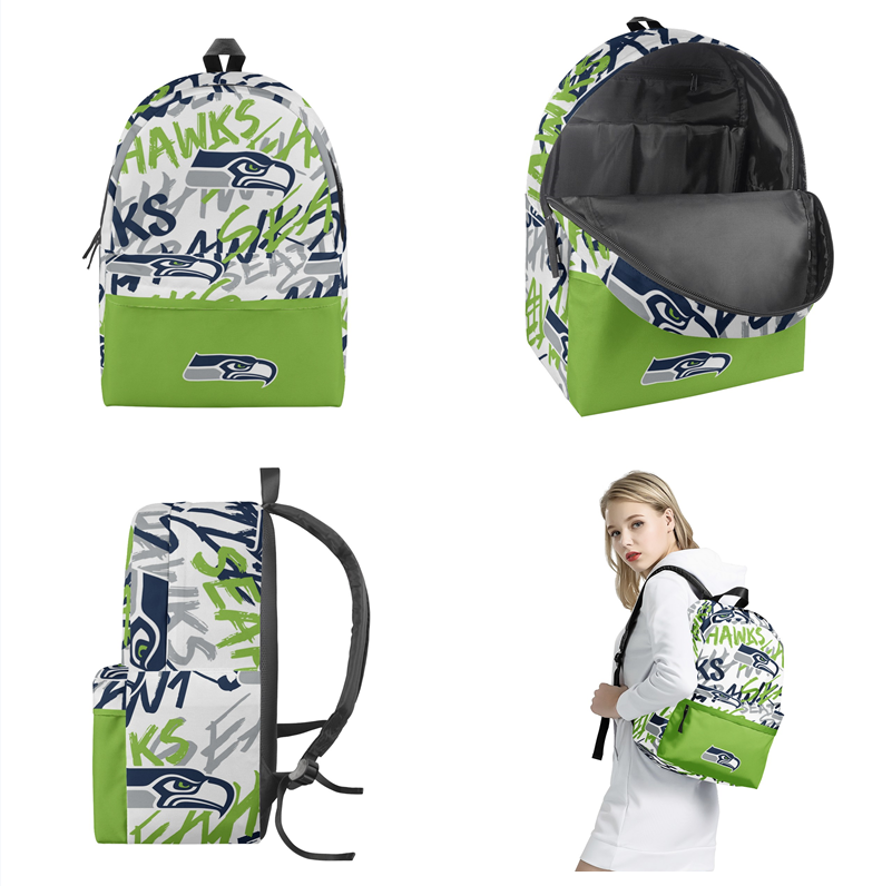 Seattle Seahawks All Over Print Polyester Backpack 001