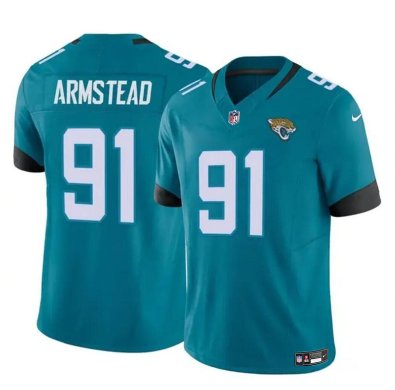 Youth Jacksonville Jaguars #91 Arik Armstead Teal 2024 F.U.S.E Vapor Untouchable Limited Stitched Jersey