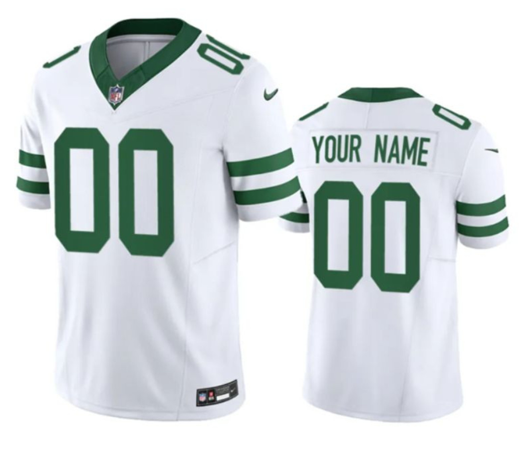 Youth New York Jets Active Player Custom White F.U.S.E. Throwback Vapor Untouchable Limited Stitched Football Jersey