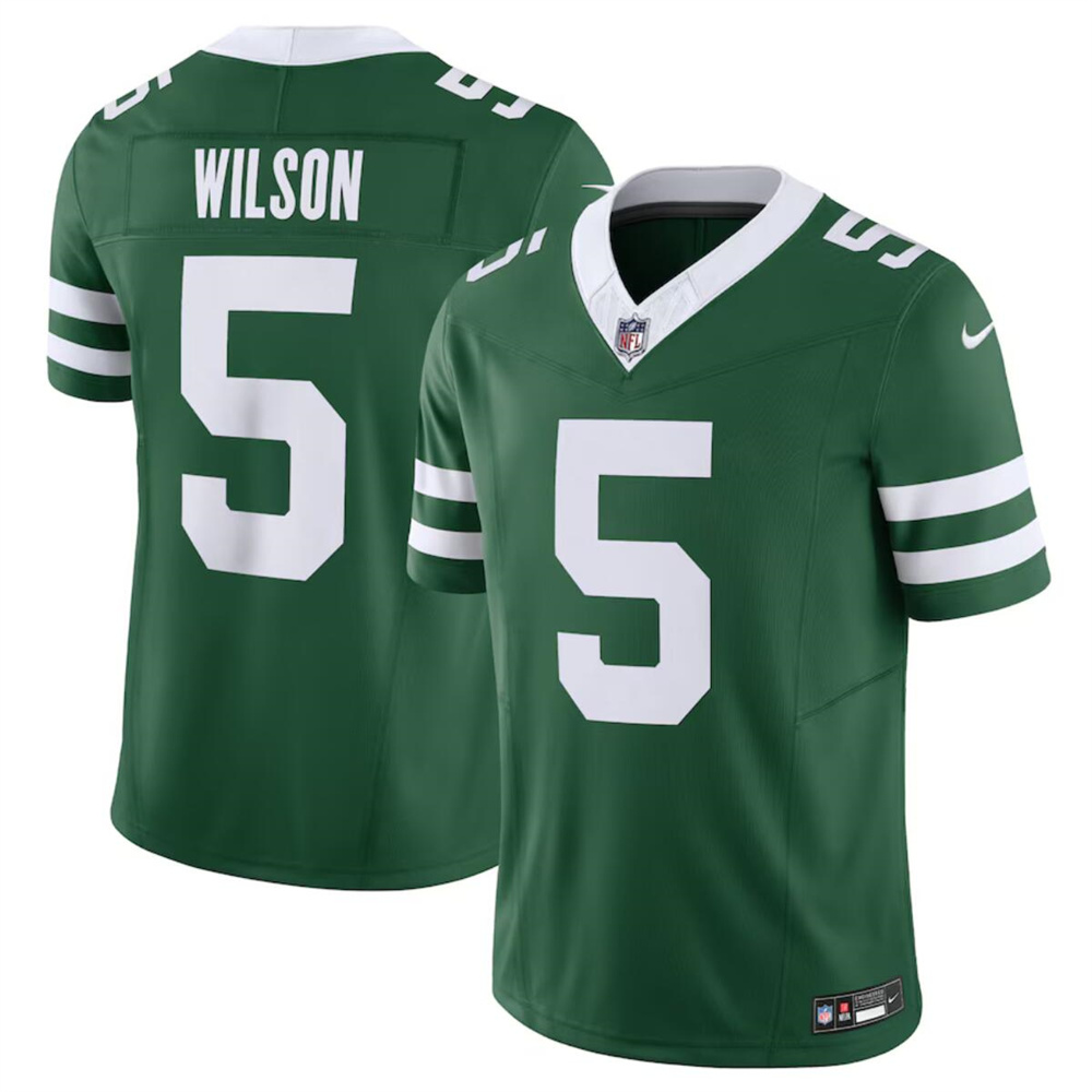 Youth New York Jets #5 Garrett Wilson Green 2024 F.U.S.E. Vapor Limited Stitched Jersey