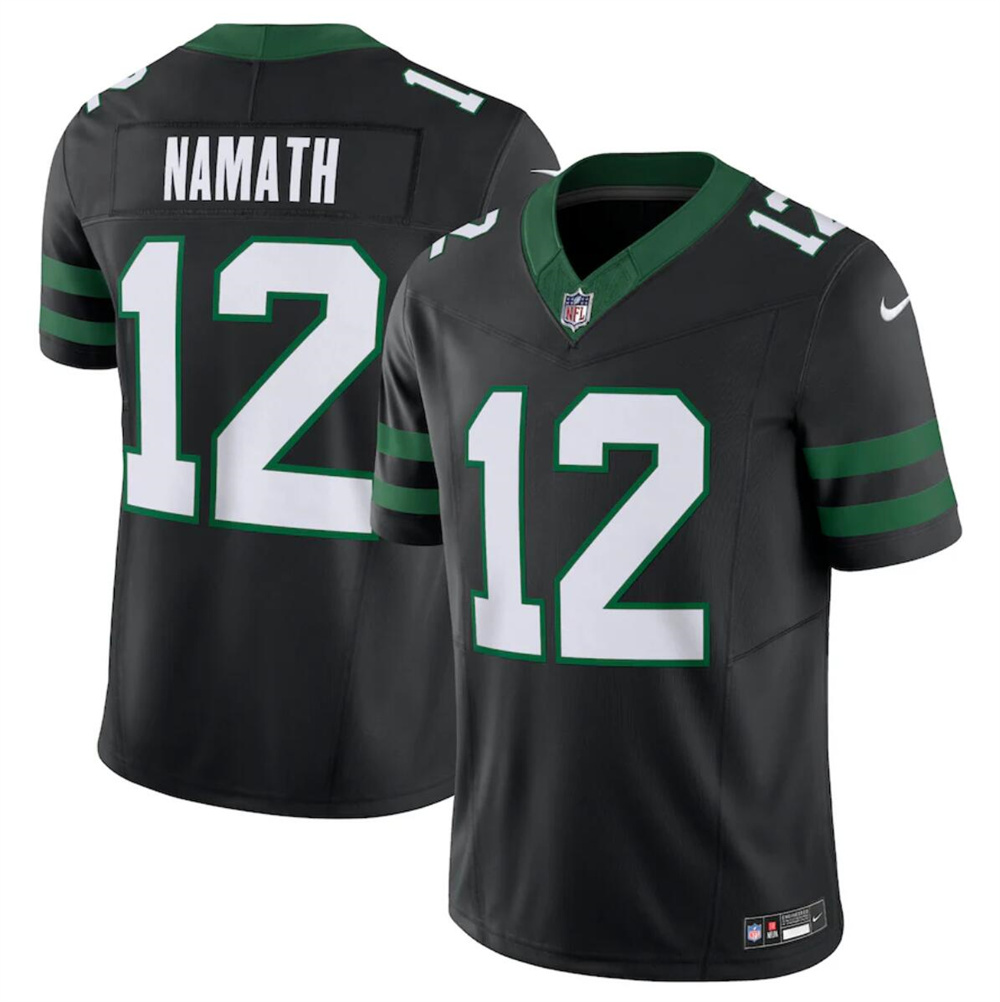 Youth New York Jets #12 Joe Namath Black 2024 F.U.S.E. Vapor Limited Stitched Jersey