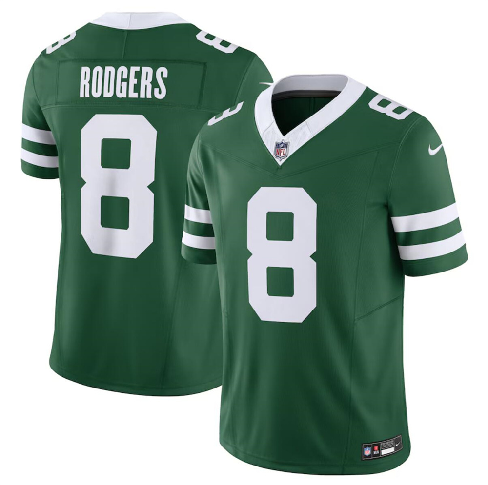 Youth New York Jets #8 Aaron Rodgers Green 2024 F.U.S.E. Vapor Limited Stitched Jersey