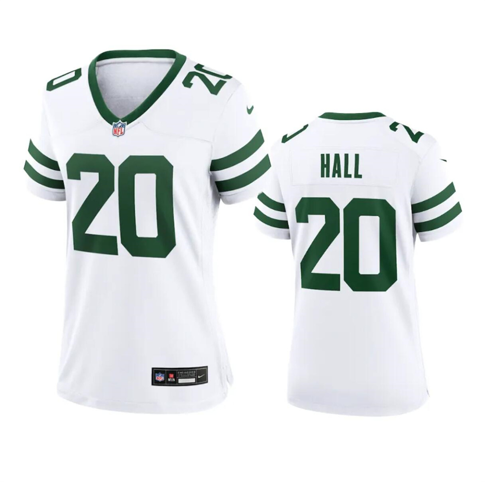 Women's New York Jets #20 Breece Hall White 2024 Stitched Football Jersey(Run Small)