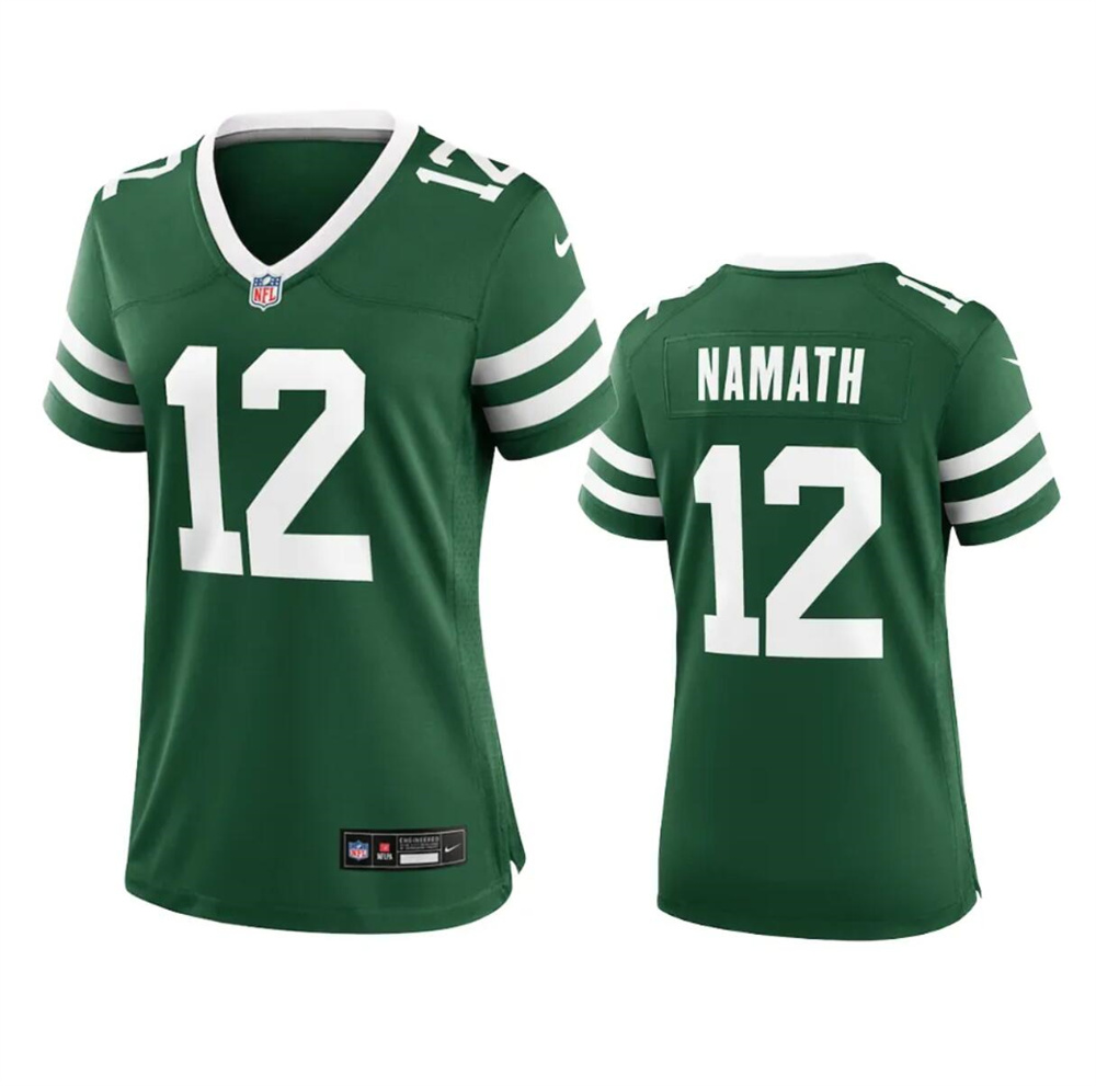 Women's New York Jets #12 Joe Namath Green 2024 Stitched Football Jersey(Run Small)