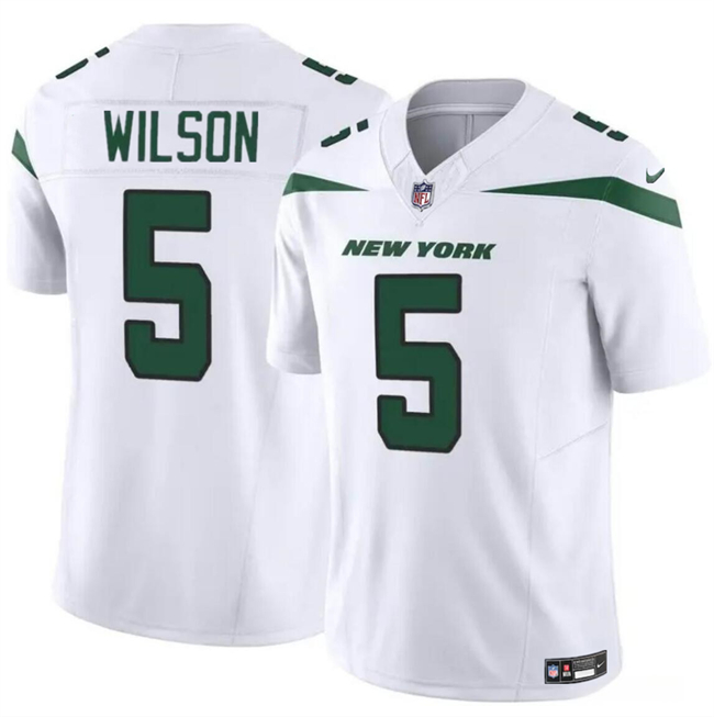 Youth New York Jets #5 Garrett Wilson White 2023 F.U.S.E Vapor Untouchable Limited Stitched Jersey