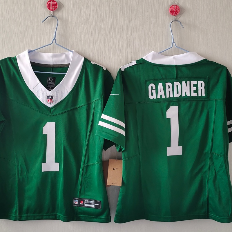 Women's New York Jets #1 Ahmad Gardner Green F.U.S.E. Vapor Stitched Jersey(Run Small)