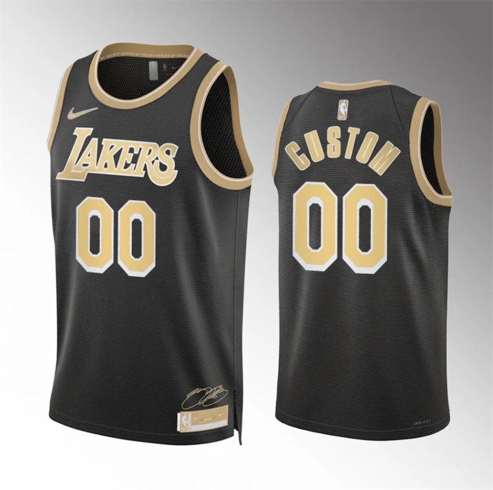 Men's Los Angeles Lakers Active Player Custom Black 2024 Select Series Stitched Basketball Jersey