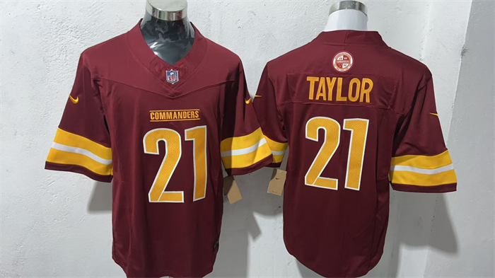 Men's Washington Commanders #21 Sean Taylor Burgundy F.U.S.E. Vapor Limited Stitched Football Jersey