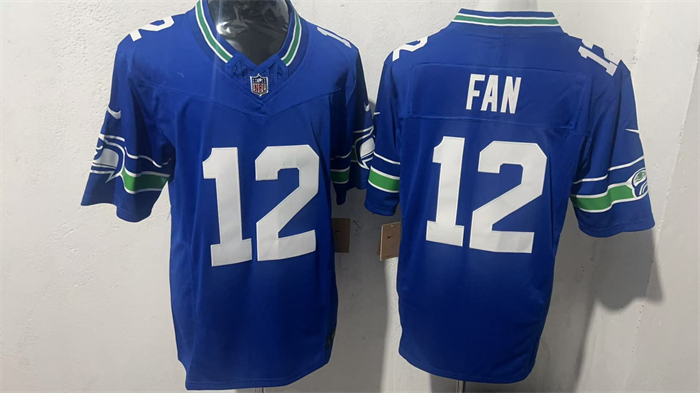 Men's Seattle Seahawks #12 Fan Royal 2026 F.U.S.E. Throwback Vapor Untouchable Limited Stitched Football Jersey