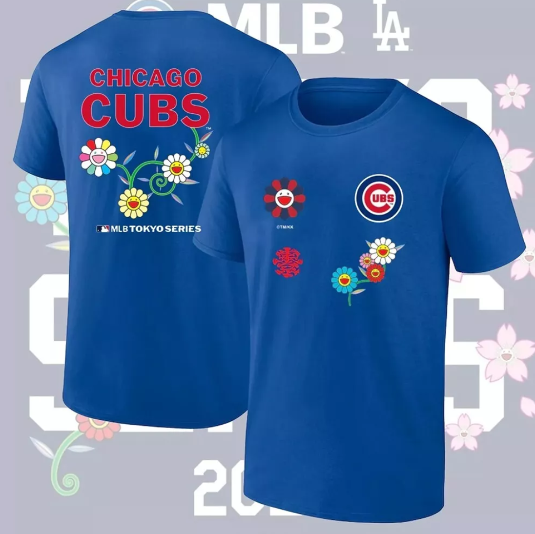 Men's Chicago Cubs Grey 2025 Tokyo Series T-Shirt