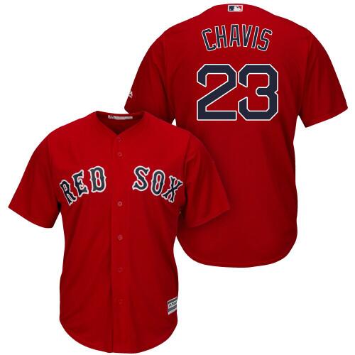 Men's Boston Red Sox #23 Michael Chavis Red 2019 Gold Program Cool Base Stitched MLB Jersey