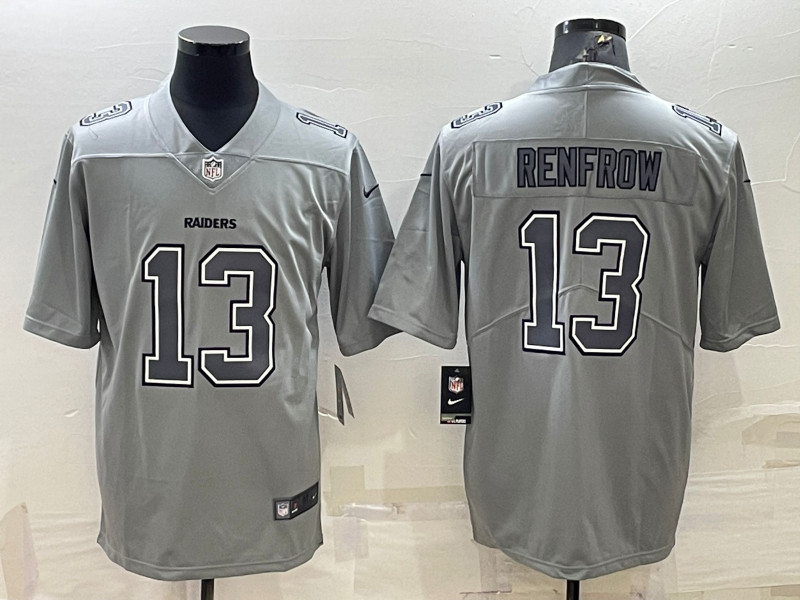 Men's Las Vegas Raiders #13 Hunter Renfrow Grey Atmosphere Fashion Stitched Jersey