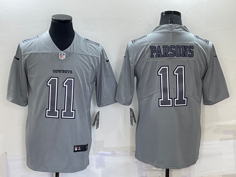 Men's Dallas Cowboys #11 Micah Parsons Grey Atmosphere Fashion Stitched Jersey