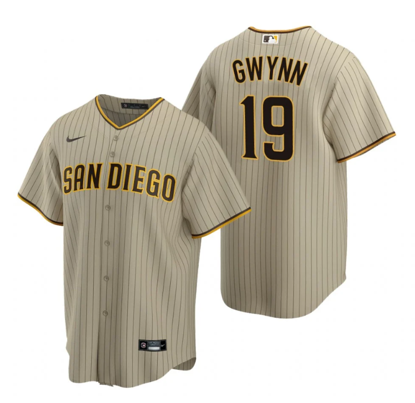 Men's San Diego Padres #19 Tony Gwynn Brown Cool Base Stitched Jersey