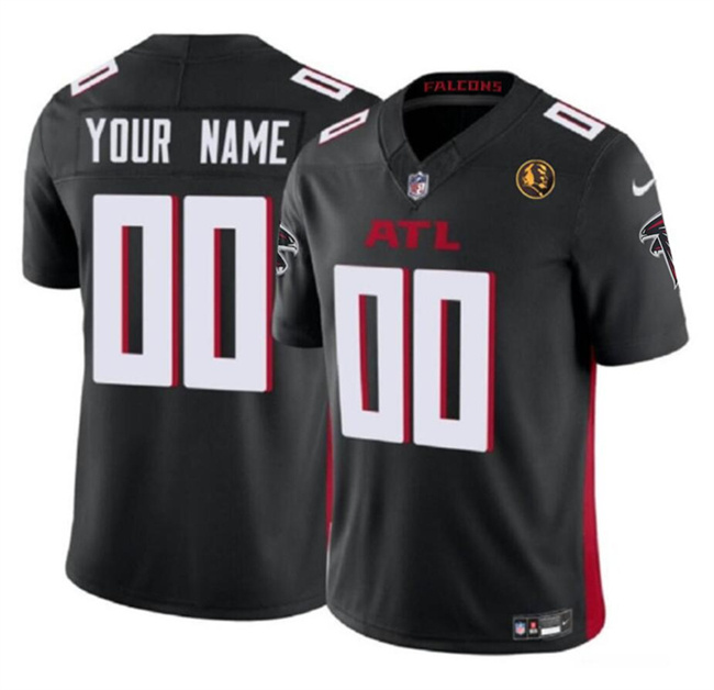 Men's Atlanta Falcons Active Player Custom Black 2023 F.U.S.E with John Madden Patch Vapor Limited Stitched Football Jersey