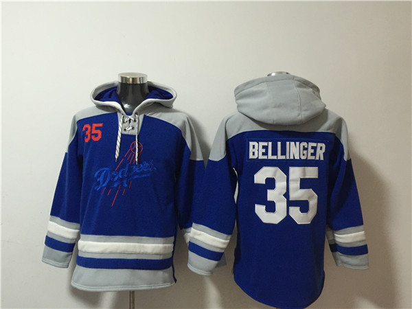 Men's Los Angeles Dodgers #35 Cody Bellinger Blue Ageless Must-Have Lace-Up Pullover Hoodie