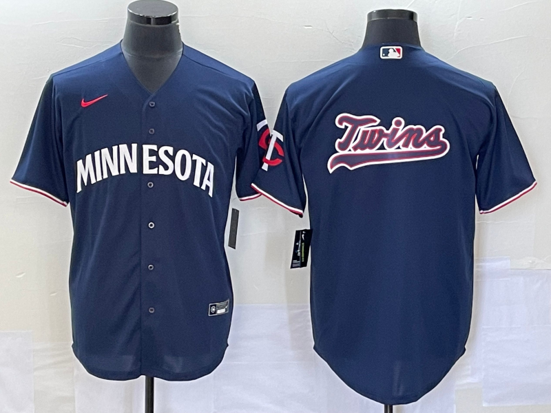 Men's Minnesota Twins With Name In Back Navy Cool Base Stitched Jersey Men's Minnesota Twins With Name In Back Navy Cool Base Stitched Jersey