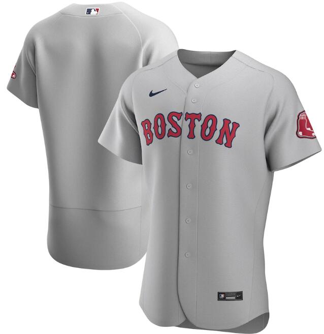 Men's Boston Red Sox Blank Grey Flex Base Stitched Jersey