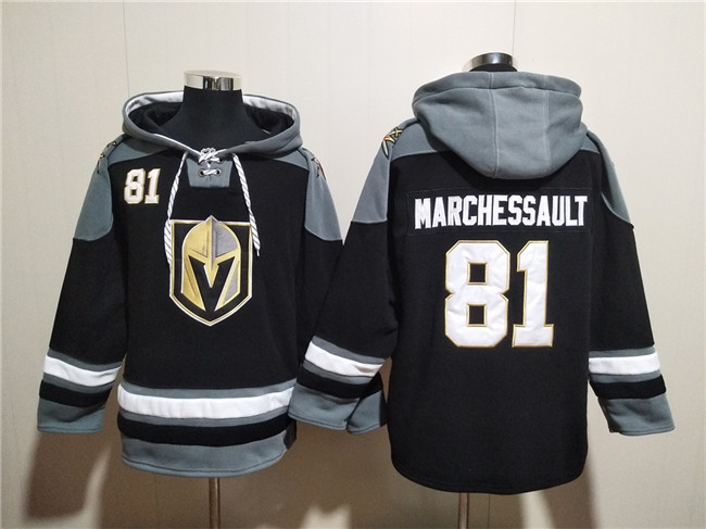 Men's Vegas Golden Knights #81 Jonathan Marchessault Black Ageless Must-Have Lace-Up Pullover Hoodie