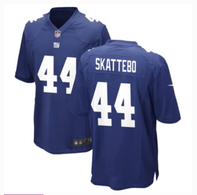 Men's New York Giants #44 Cam Skattebo Blue Royal Team Game Stitched Jersey