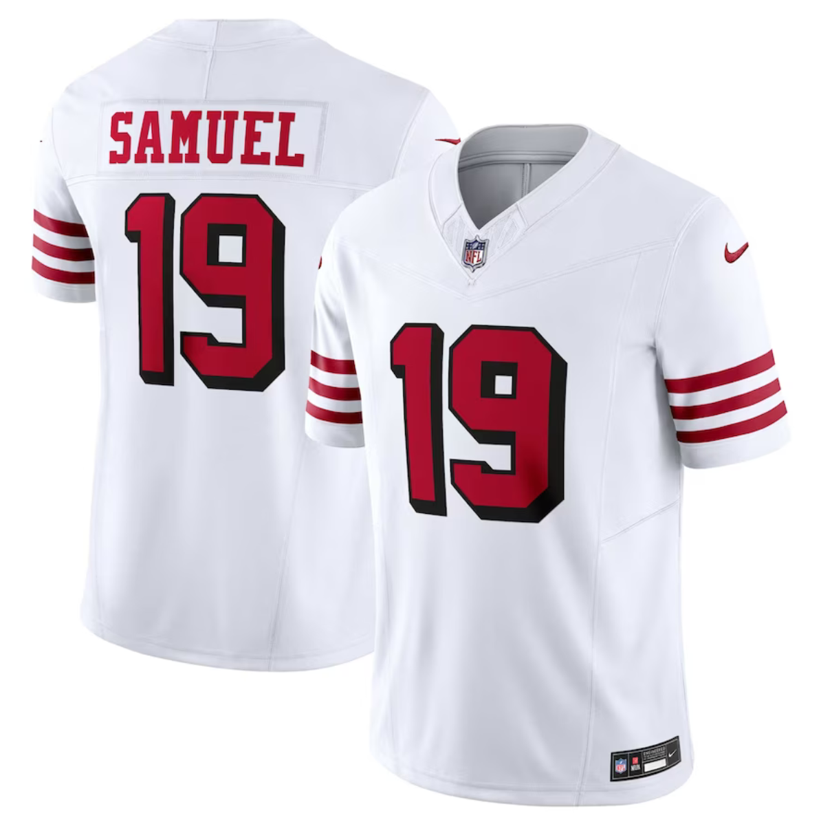 Men's San Francisco 49ers #19 Deebo Samuel New White 2023 F.U.S.E. Vapor Untouchable Limited Stitched Football Jersey