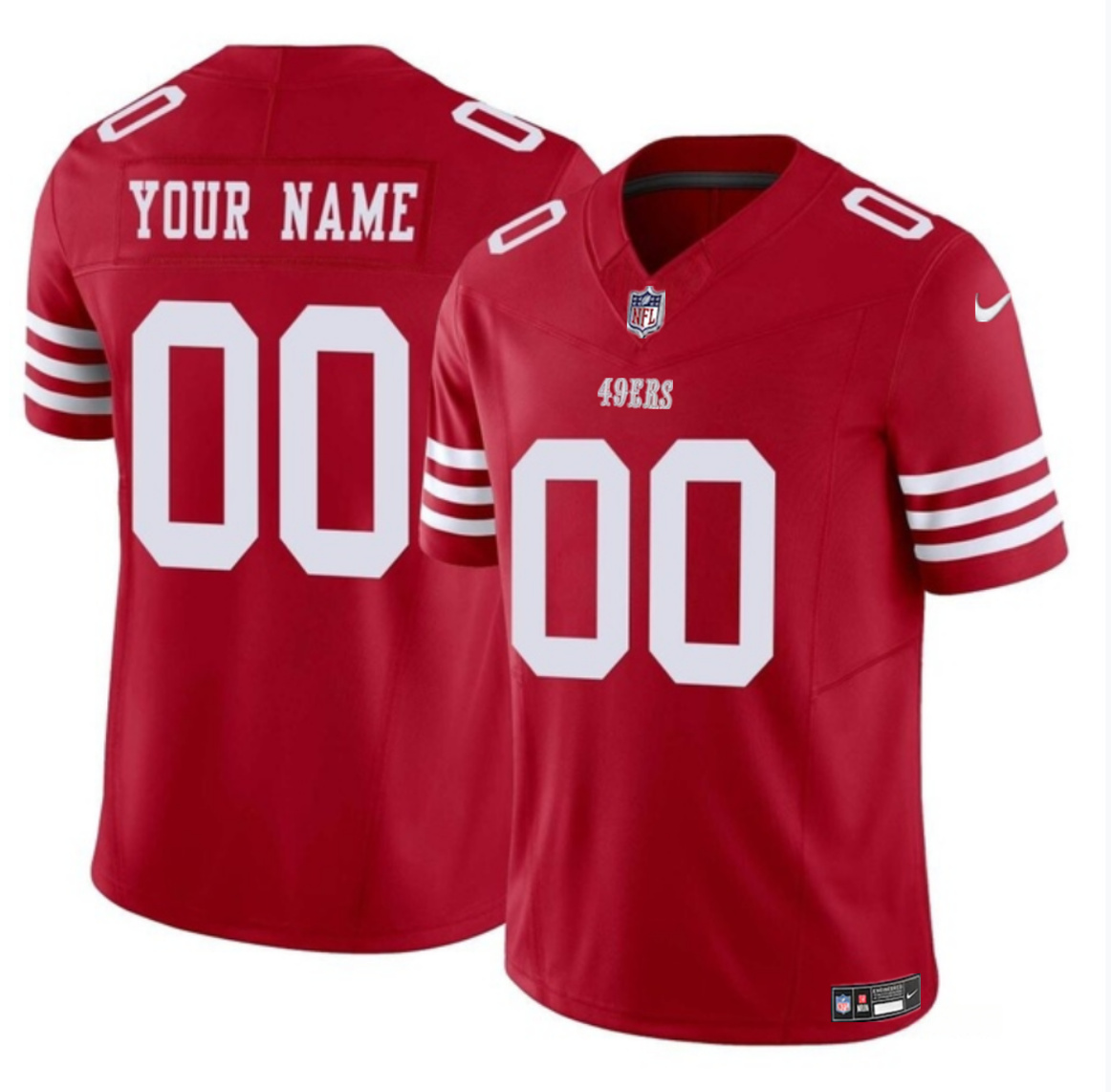 Men's San Francisco 49ers Active Player Custom Scarlet 2023 F.U.S.E. Vapor Untouchable Limited Stitched Football Jersey