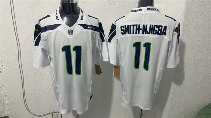 Men's Seattle Seahawks #11 Jaxon Smith-Njigba White 2026 F.U.S.E. Vapor Untouchable Limited Stitched Football Jersey