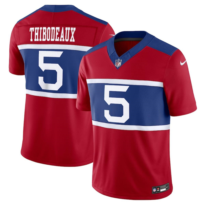 Men's New York Giants #5 Kayvon Thibodeaux Century Red Alternate Vapor F.U.S.E. Limited Stitched Football Jersey