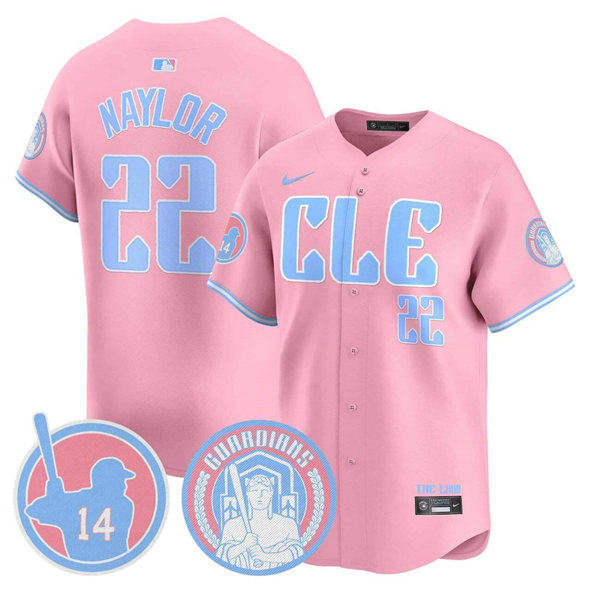 Men's Cleveland Guardians ACTIVE PLAYER Custom Bubblegum Pink 2025 Vapor Limited Stitched Baseball Jersey