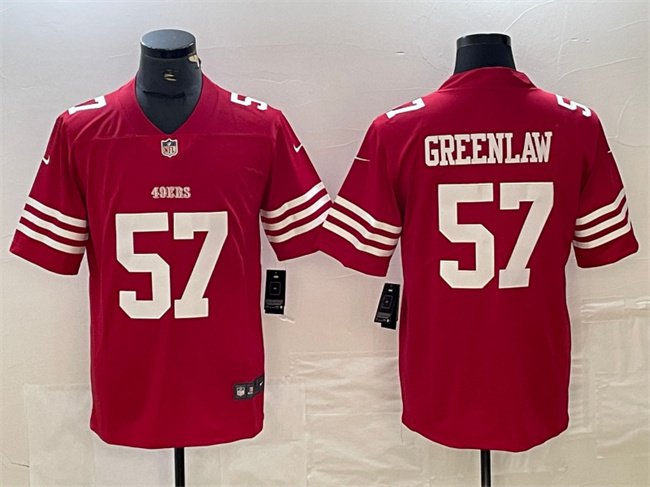 Men's San Francisco 49ers #57 Dre Greenlaw Red Vapor Untouchable Limited Stitched Jersey