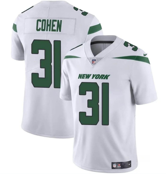 Men's New York Jets #31 Tarik Cohen White Vapor Untouchable Limited Stitched Jersey