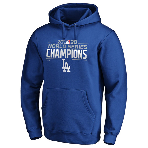 Men's Los Angeles Dodgers Blue 2020 World Series Champions Pullover Hoodie