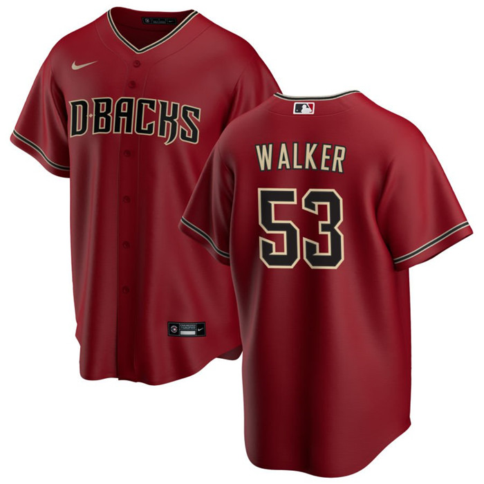 Men's Arizona Diamondbacks #53 Christian Walker Red Cool Base Stitched Baseball Jersey Men's Arizona Diamondbacks #53 Christian Walker Red Cool Base Stitched Baseball Jersey