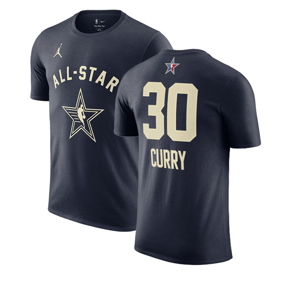 Men's 2024 All-Star #30 Stephen Curry Navy T-Shirt