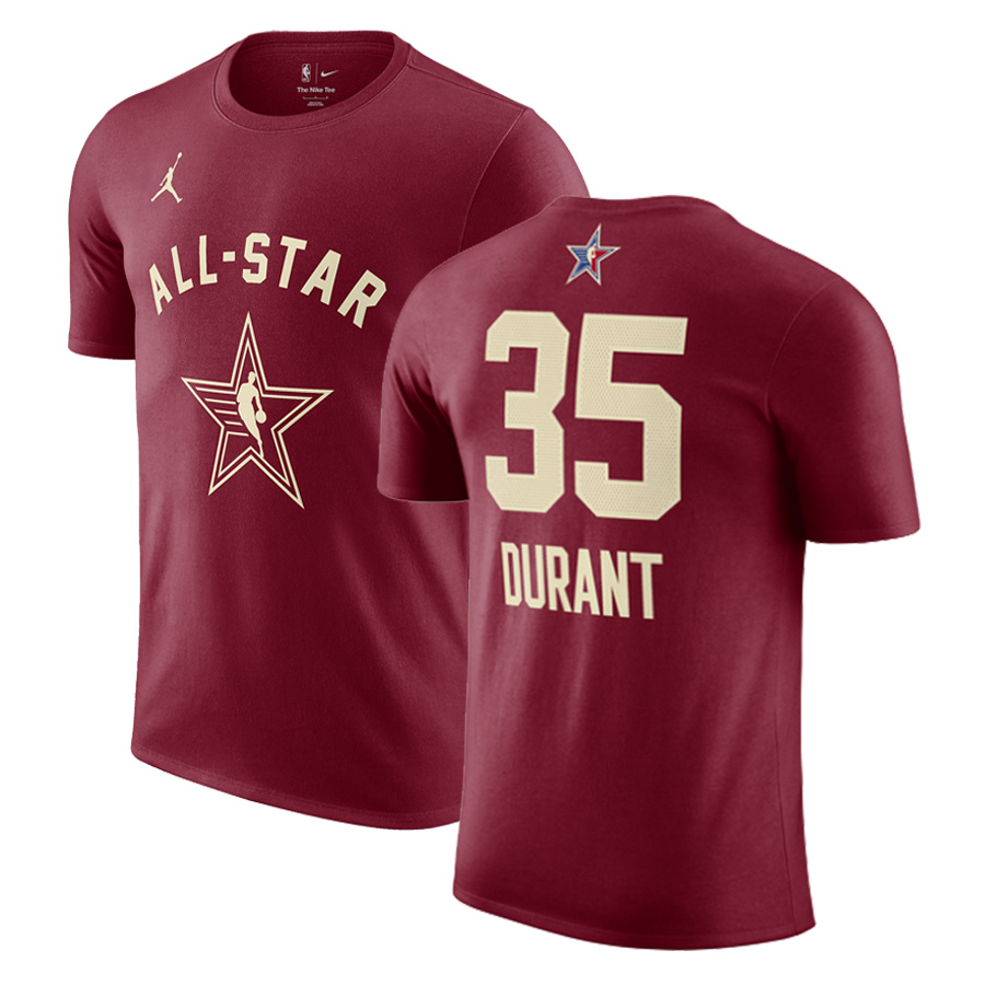 Men's 2024 All-Star #35 Kevin Durant Crimson T-Shirt