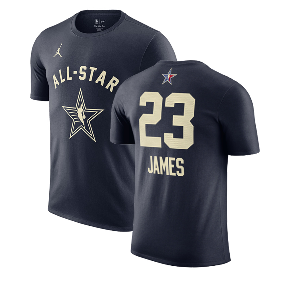 Men's 2024 All-Star #23 LeBron James Navy T-Shirt