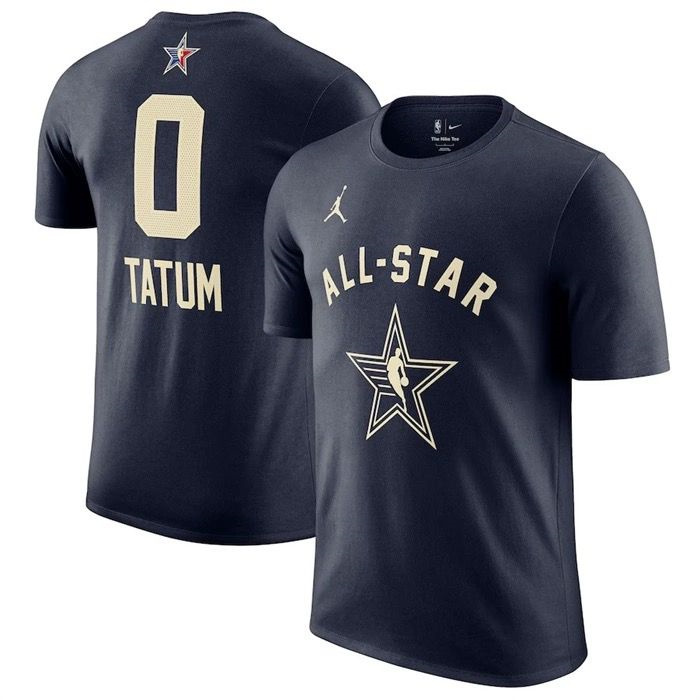 Men's 2024 All-Star #0 Jayson Tatum Navy T-Shirt