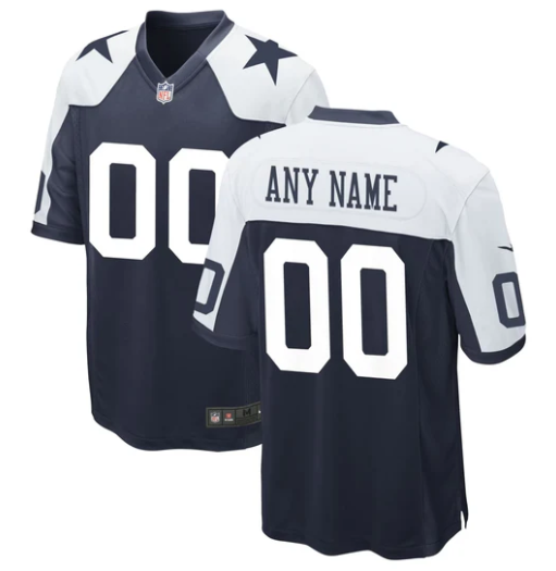 Men's Dallas Cowboys Active Player Custom Navy/White Alternate Football Game Jersey